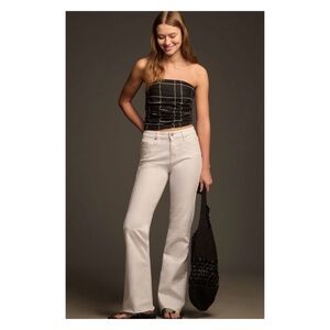 NWOT Anthropologie PAIGE Denim Laurel Canyon High Rise Flare in White 27